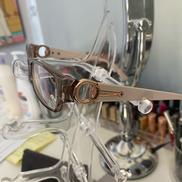 Pinkish Brown Prescription Gucci Glasses + Case - Picture 4 of 10